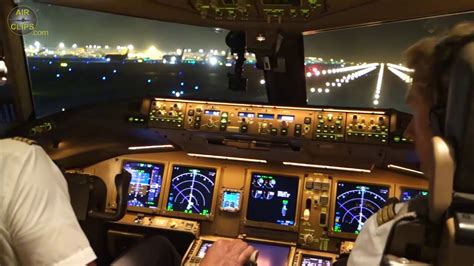 777 takeoff cockpit.